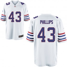 Mens Buffalo Bills Nike White Alternate Game Jersey PHILLIPS#43