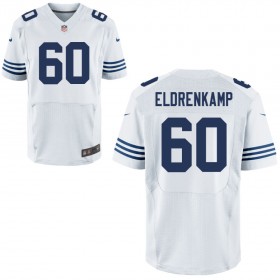 Mens Indianapolis Colts Nike White Alternate Elite Jersey ELDRENKAMP#60