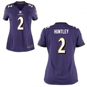 Women's Baltimore Ravens Nike Purple Game Jersey HUNTLEY#2