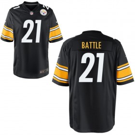 Youth Pittsburgh Steelers Nike Black Game Jersey BATTLE#21