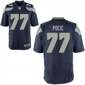 Youth Seattle Seahawks Nike College Navy Game Jersey POCIC#77
