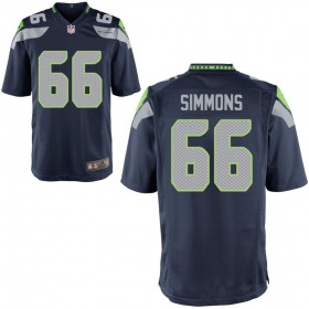 Youth Seattle Seahawks Nike College Navy Game Jersey SIMMONS#66