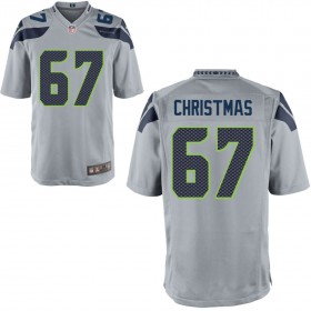 Seattle Seahawks Nike Alternate Game Jersey - Gray CHRISTMAS#67