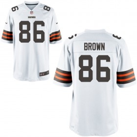 Nike Men's Cleveland Browns Game White Jersey BROWN#86