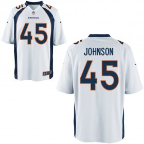 Nike Men's Denver Broncos Game White Jersey JOHNSON#45