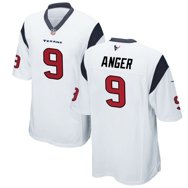 Nike Men's Houston Texans Game White Jersey ANGER#9