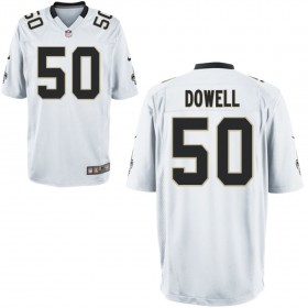 Nike Men's New Orleans Saints Game White Jersey DOWELL#50