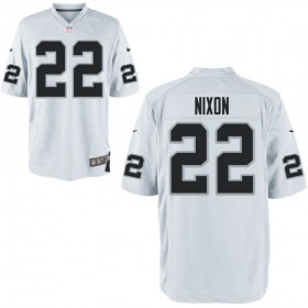 Nike Men's Las Vegas Raiders Game White Jersey NIXON#22
