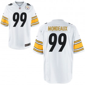 Nike Men's Pittsburgh Steelers Game White Jersey MONDEAUX#99