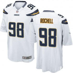 Nike Men's Los Angeles Chargers Game White Jersey ROCHELL#98