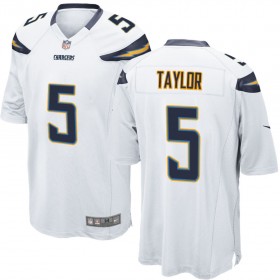Nike Men's Los Angeles Chargers Game White Jersey TAYLOR#5