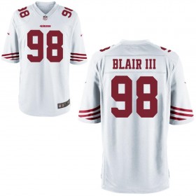 Nike Men's San Francisco 49ers Game White Jersey BLAIR III#98