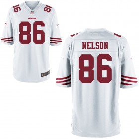 Nike Men's San Francisco 49ers Game White Jersey NELSON#86