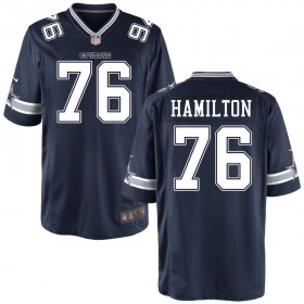 Men's Dallas Cowboys Nike Navy Game Jersey HAMILTON#76