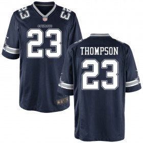 Men's Dallas Cowboys Nike Navy Game Jersey THOMPSON#23