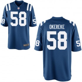 Men's Indianapolis Colts Nike Royal Game Jersey OKEREKE#58
