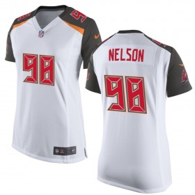 Women's Tampa Bay Buccaneers Nike White Game Jersey NELSON#98