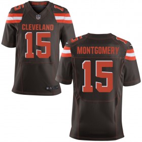 Men's Cleveland Browns Nike Brown Elite Jersey MONTGOMERY#15