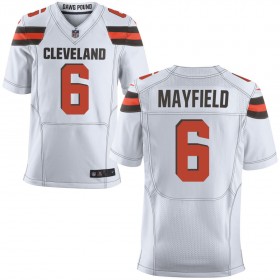 Men's Cleveland Browns Nike White Elite Jersey MAYFIELD#6