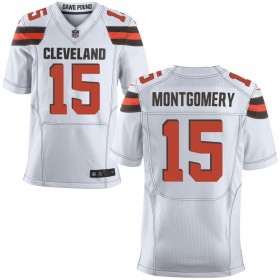 Men's Cleveland Browns Nike White Elite Jersey MONTGOMERY#15