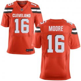 Men's Cleveland Browns Nike Orange Alternate Elite Jersey MOORE#16