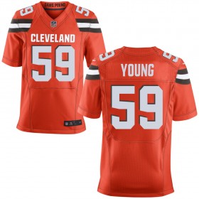 Men's Cleveland Browns Nike Orange Alternate Elite Jersey YOUNG#59