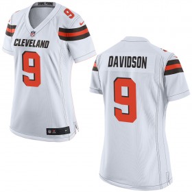 Nike Cleveland Browns Womens White Game Jersey DAVIDSON#9