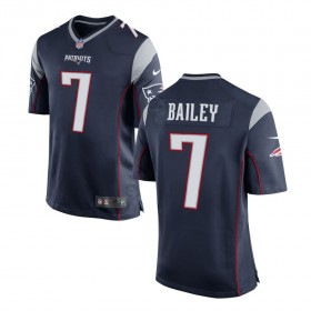 Men's New England Patriots Nike Navy Game Jersey BAILEY#7