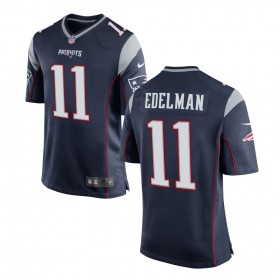 Men's New England Patriots Nike Navy Game Jersey EDELMAN#11