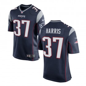 Men's New England Patriots Nike Navy Game Jersey HARRIS#37