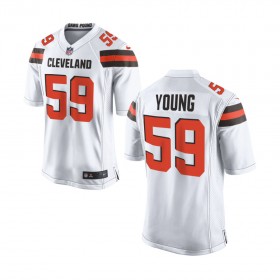 Nike Cleveland Browns Youth White Game Jersey YOUNG#59