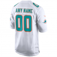Miami Dolphins Custom Youth White  Jersey 21/22